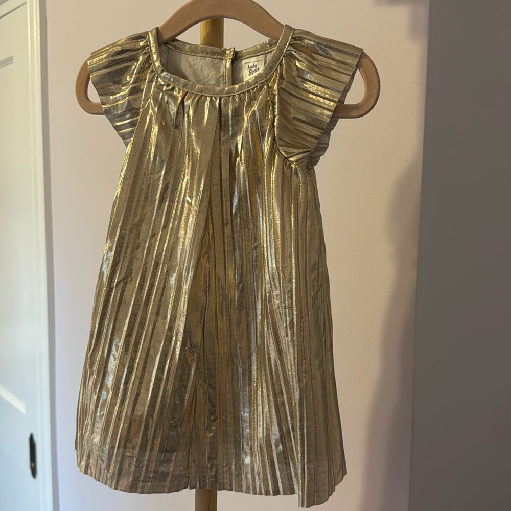 Carter’s gold metallic dress size 9 months worn once